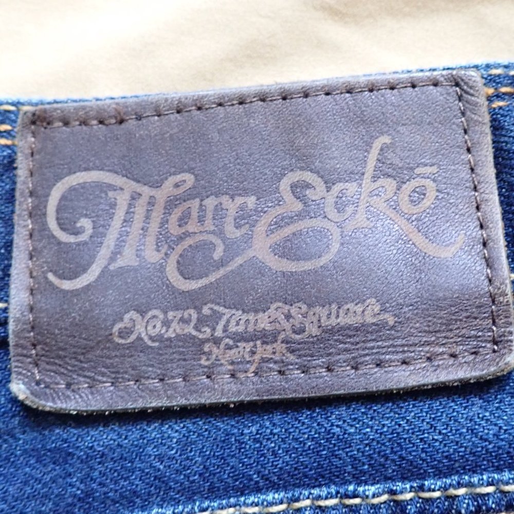 MARC ECKO Men's 40W/31L  JEANS/standard fit/Skull Indian chief/dark blue denim. - Picture 4 of 9